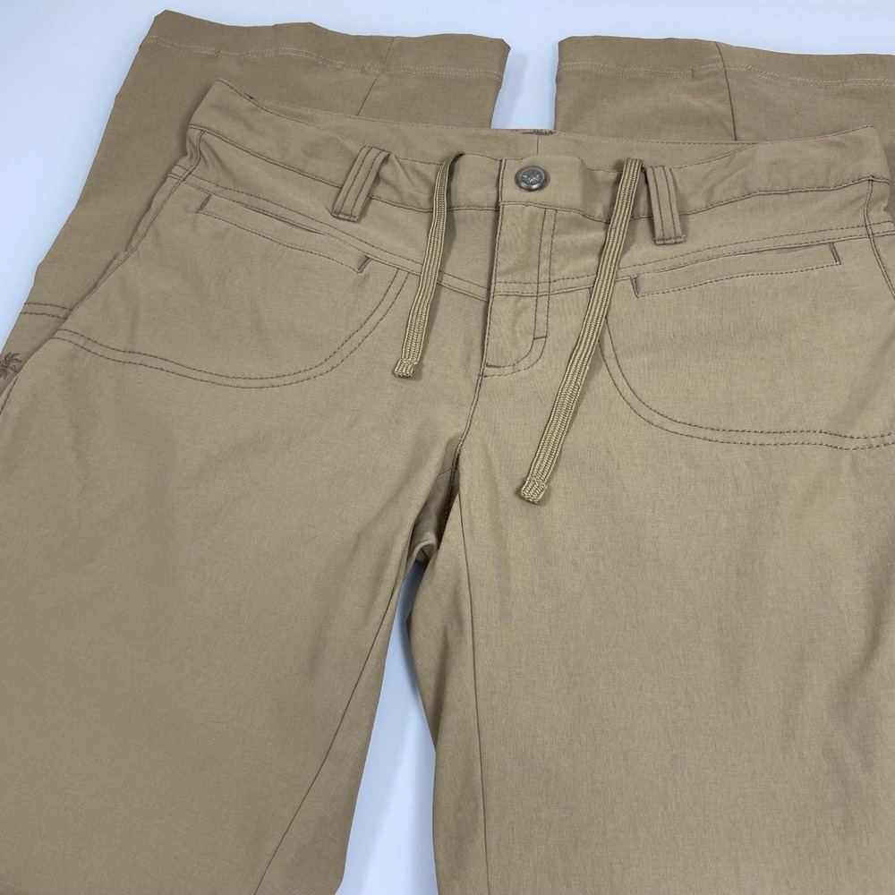 Athleta‎ Women 6 Tan Khaki Performance Nylon Cargo Hiking Pants 683761 Fishing